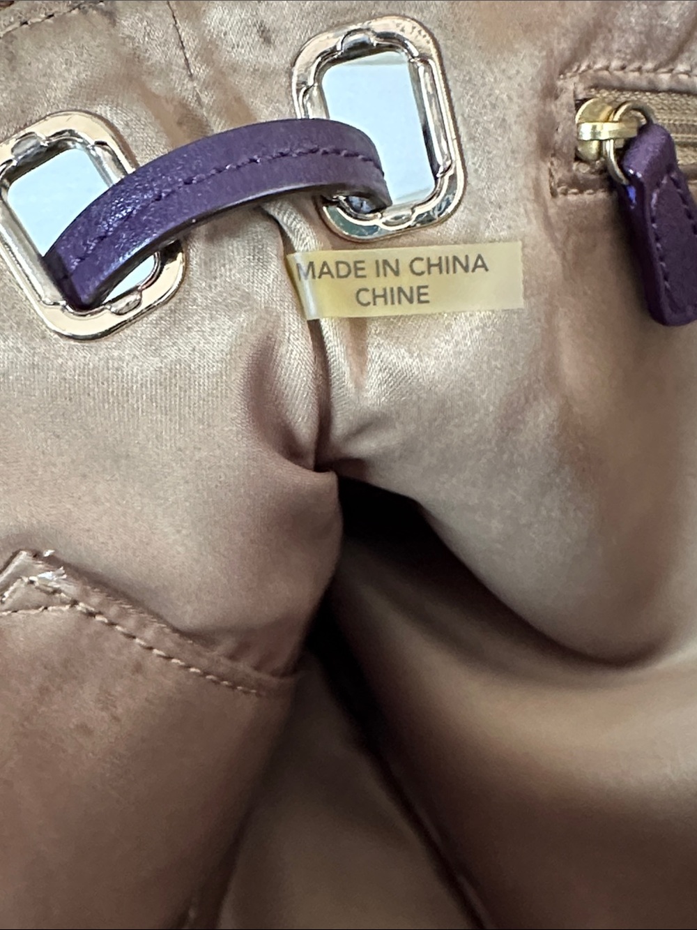 Coach Signature Canvas Shoulder Bag in Brown and Purple - Picture 10 of 13